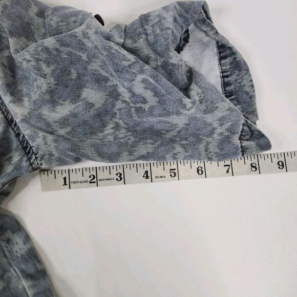 Anthro Cloth & Stone Camo Ikat Chambray Tunic Shirt Dress Tencel Roll Tab XS - Picture 8 of 9